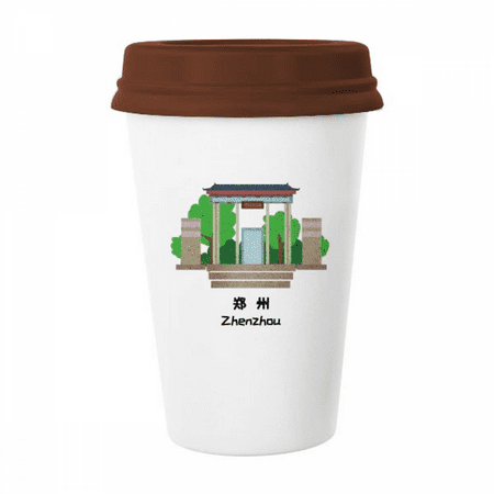 

Heritage Building Gate Hangzhou Mug Coffee Drinking Glass Pottery Cerac Cup Lid