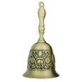 thumbnail image 1 of Hyasfey Copper Alloy Hand Bell Retro Carving Handbell with Non-Slip Handle Multifunctional Handbell for Classroom Wedding Seniors Bedside, 1 of 8