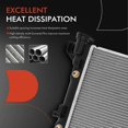 thumbnail image 5 of A-Premium Engine Coolant Radiator Assembly with Transmission Oil Cooler Compatible with Dodge & Chrysler Spirit, Shadow, Daytona & Plymouth Acclaim, Automatic Transmission, Replace# 8011108, 4401036, 5 of 8
