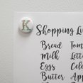 thumbnail image 2 of Letter K Floral Monogram Initial Kitchen Refrigerator Locker Button Magnet, 2 of 6
