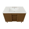 thumbnail image 4 of Bron 36" Freestanding Bathroom Vanity in Brown Oak with 3-Hole Widespread Sink Top, 4 of 7