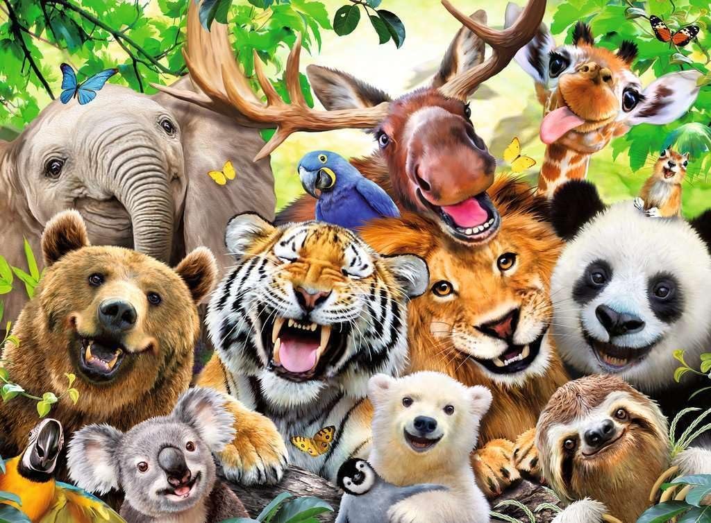 Ravensburger Exotic Animals Selfie 300 Piece Jigsaw Puzzle for