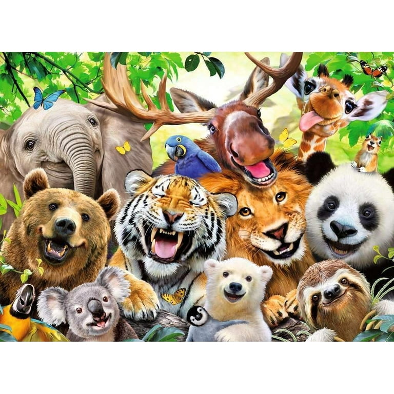 Ravensburger Exotic Animals Selfie 300 Piece Jigsaw Puzzle for