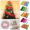 thumbnail image 5 of 4 Rolls Craft Deco Mesh Ribbon Roll, 10.24Inx30FT Metallic Thread Mesh for Gift Wrap – Seasonal Wreath & Tree Decor Material for Holiday Halloween, Christmas, Wedding Decor Supply, 5 of 5