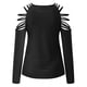 thumbnail image 5 of Blusa de manga larga con estampado de día de San Valentín y hombros descubiertos para mujer Pompotops gfhjh17927, 5 of 7