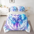 thumbnail image 2 of Homewish Hippie Western Wolf Bedding Comforter Set 7 Pieces for Teen, Cartoon Mystic Animal Full Bedding Set, Boho Dreamcatcher Reversible Fitted Sheet Flat Sheet, Lightweight Room Decor, 2 of 7
