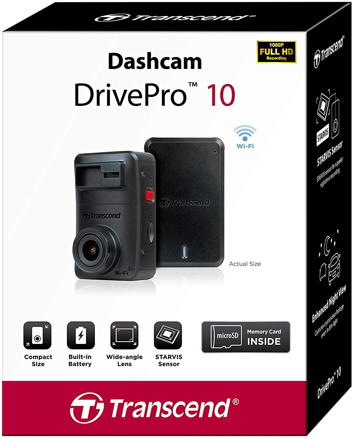 Transcend Dashcam DrivePro 10 videocamera per auto 