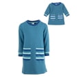 thumbnail image 2 of Leveret Girl Sweat Dress Teal Blue 2 Year, 2 of 2