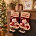 thumbnail image 5 of Darzheoy Christmas Stockings, 2 Pcs Long-Leg Snowman Doll Embroidery, Indoor Outdoor Christmas Decorations, Holiday Family Decor, Mantel Decor for Fireplace Home, 5 of 7