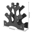 Dumbbell Rack, Weight Storage Organizer, 3Tier Stand, 20kg Capacity
