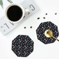 thumbnail image 5 of Gaeub Play Hockey Print 6 Pcs Leather Coasters for Drinks ,Drink Coasters Sets,Drink Table Cup Coasters for Living Room Kitchen Coffee Decor,Octagon, 5 of 7
