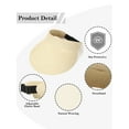 thumbnail image 4 of Womens Straw Hat, Brim Straw Visor for Women UV Protection Beach Cap, Ponytail Hole Cap Suitable for Beach, Boating, Golfing, Foldable Packable, UPF 50+, Khaki, 4 of 7