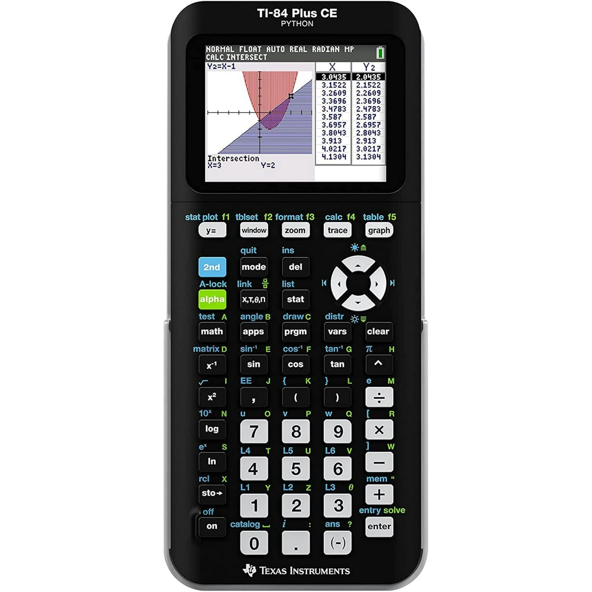 Pre-Owned Texas Instruments TI-84 Plus CE Python Graphing Calculator, Black, High School and College, Python and Color Display