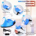 thumbnail image 4 of 2 Pcs Mini Machine de Transfert de Presse à Chaud Mini Fer Électrique Presse à Chaud Fer à Repasser Pratique Mini Projets de Transfert de Chaleur Vinyle et Accessoires de Base de Chargement, Facile à Manipuler pour Vêtements DIY (Bleu+blanc), 4 of 7