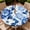 Blue Peony Floral, variant on ARTSLION Round Outdoor Tablecloth For Up To 36in With Umbrella Hole & Zipper Waterproof Elastic Edge Fitted Table Cover Big Sunflower For Patio Picnic Party, Black White Daisy