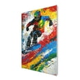 thumbnail image 2 of 8x12 inch Canvas Frameless Painting Colorful Ski Athlete,Modern Sport Ski Athlete Decorative Paintings Poster,Gift For Ski Enthusiasts,Living Room,Bedroom,Club,Man Cave Wall Art Decor Prints, 2 of 6