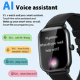 thumbnail image 4 of Cyberdyer KT65 Smart Watch for Men Women (Answer/Make Calls) 1.9”Large HD Screen Business Smart Watch Waterproof Fitness Tracker - Black, 4 of 10