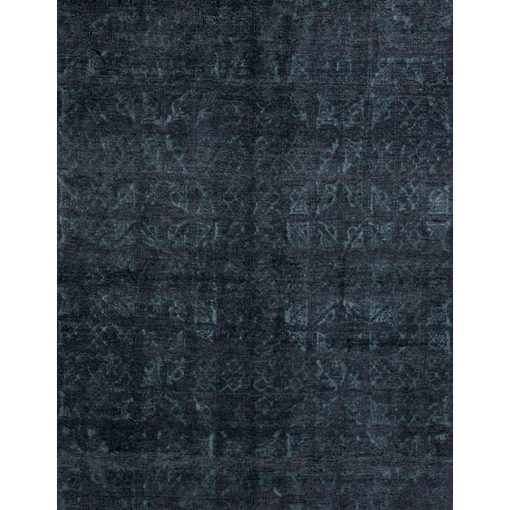 Ahgly Company Indoor Rectangle Abstract Blue Abstract Area Rugs, 4' x 6'