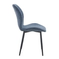 thumbnail image 3 of Dining Chairs Set of 4 Smog Blue Fabric Metal Black 33.3" for Kitchen Office, 3 of 8