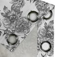 thumbnail image 4 of Ambesonne Floral Grommet Curtain, Plant Blossom Spring, 50" x 108", Black Grey White, 4 of 6