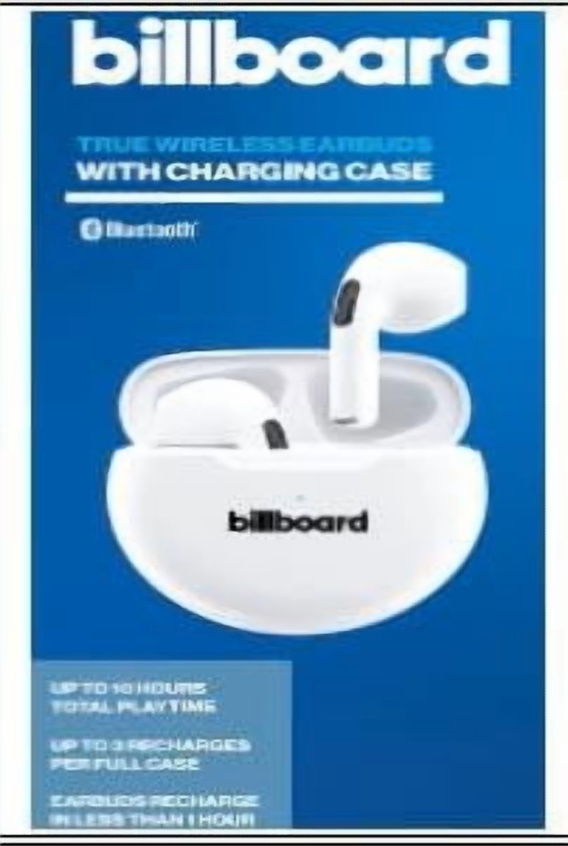 Billboard Bluetooth True Wireless Earbuds with Charging Case