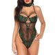 thumbnail image 5 of Lace Bodysuit, Slim One Piece Lace Splicing Pajamas Low Cut Charming Breathable Backless For Home, 5 of 5