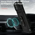 thumbnail image 2 of for iPhone 11 Case with Camera Lens Cover HD Screen Protector, Dual Layer [15 FT Military Grade Drop Protection] Magnetic Ring Holder Kickstand Protective Phone Case for iPhone 11 6.1 inch (Black), 2 of 16