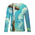 thumbnail image 5 of Blusas y camisas de manga larga con cuello redondo para hombre, blusas casuales de manga larga con cuello redondo, blusas estampadas, blusas de poliéster para hombre, 5 of 5