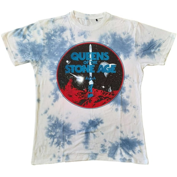 Men's Queens Of The Stone Age Branca Sword (Dip-Dye) Tie Dye T-shirt Small White