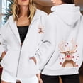thumbnail image 2 of WILLBEST Sudadera Deportiva para Mujer Ladies' Christmas Printed Zipper Long Sleeved Pocket Drawstring Casual Hooded Sweatshirt 2080 Grande, 2 of 8