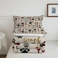 thumbnail image 4 of Dog Paw Print Comforter Set Twin Size,Bone Pattern Bedding Set Teens Room Decor,Pet Animal Quilt Set Cartoon Duvet Insert, 4 of 6