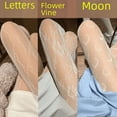 thumbnail image 2 of Calcetines de red de pesca de luna negra para mujer con letras de enredadera de flores para otoño e invierno, calcetines interiores finos y sexys con red de pesca hueca a la moda, 2 of 6