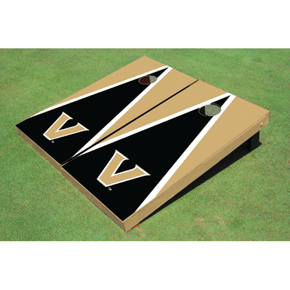 Vanderbilt University Black And Gold Matching Triangle Cornhole Boards