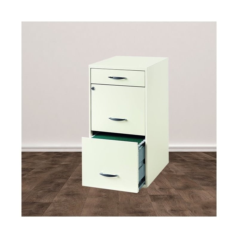 Trent Home Lineal 3 Drawer Steel File in White