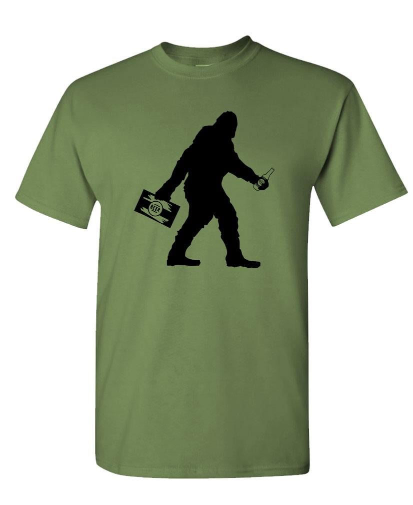 Bigfoot Funny Bigfoot T-shirt Retro Sasquatch Walking Unicorn Unisex Heavy Cotton Tee Design Vintage