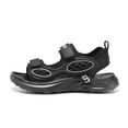 thumbnail image 5 of WUXIAN Boys Sandals Easy Snap Lock Water Sandals Adjustable Straps Solid Color Open Toe For Summer Comfort Shoe Sneakers, Black, 5 of 9