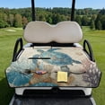 thumbnail image 2 of Whosucclay Sea Turtle and Marine Life Folding Golf Cart Seat Covers, 4 Pockets Golf Cart Accessories for Club Car 2-Person Seats Yamaha, 2 of 9