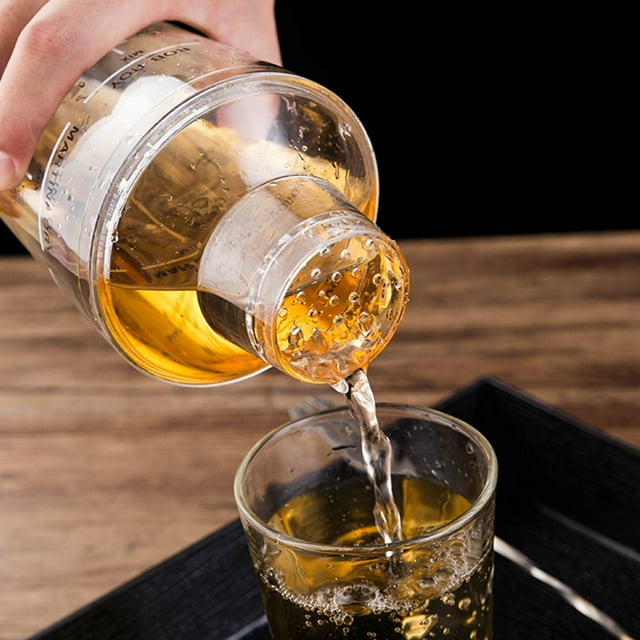 Con Mezclador De Bebidas A Escala, Coctelera De Barman, Herramienta Práctica Herramienta De Agitación De Bebidas De Molienda Refinada Para El Hogar Bar Accesorio De Cocina