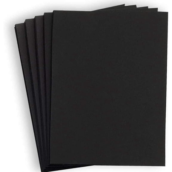 Hamilco 8x10 Black Cardstock Paper 80 lb Cover Card Stock 50 Pack