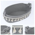 thumbnail image 2 of REGALWOVEN 1 Pack Storage Basket, Shelf Closet Storage Bin with Tassels for Key Tray Bowl for Entryway Desk, Catchall Home Decor Light Gray 13.4*6.3*4.7in, 2 of 5