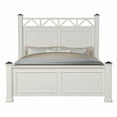 thumbnail image 2 of Roundhill Furniture Laria Antique White Finish Wood Panel Bed, Queen Size, 2 of 6