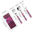 thumbnail image 2 of Gaeub ink Donkey Pop Art Print 3-Piece Children Knife Spoon Fork Set,Stainless Steel Child Flatware Set,Kids Utensils Set with Case for Lunch Box (Fork Spoon Knife Combo), 2 of 8
