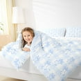 thumbnail image 3 of Manfei Kawaii Bowtie Bedding Queen Comforter Set,Geometry Grid Down Comforter,Blue White Bow Love Bedding Sets Queen with Comforter For Girls,Lightweight Room Decorative Reversible,3 Pieces, 3 of 7