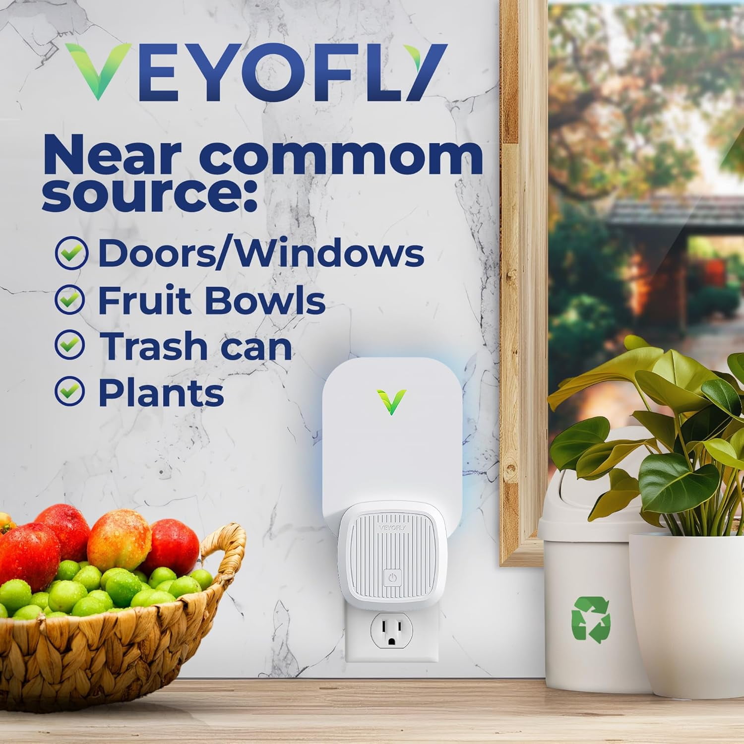 Fly Trap Indoor, Fruit Fly Traps for Indoors Flying Insect (2 Device + 6 Refills) Gnat Traps for House Indoor, Bug Zapper Indoor, Gnat Killer Catcher & Fruit Fly Killer Light Plug in