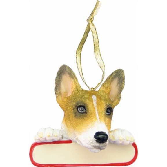 Basenji Ornament "Santa's Pals" With Personalizable Name Plate
