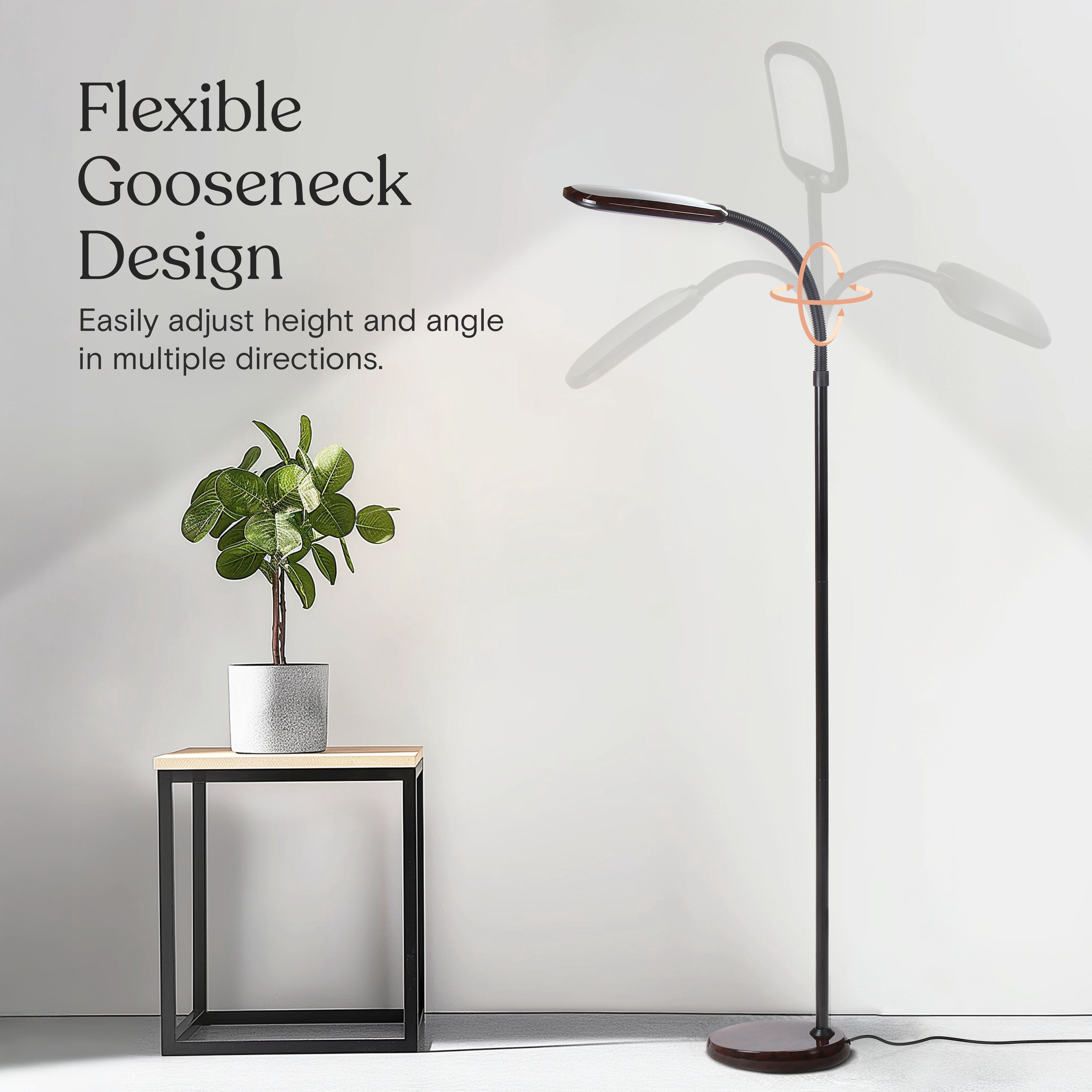Brightech LitespanSlim 55 in. Brown LED Floor Lamp