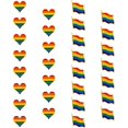 thumbnail image 1 of Juego de 30 prendedores de solapa con esmalte de arcoíris del orgullo: 15 prendedores de solapa con la bandera del orgullo LGBTQ del arcoíris + 15 prendedores con la bandera del orgullo LGBT, 1 of 5
