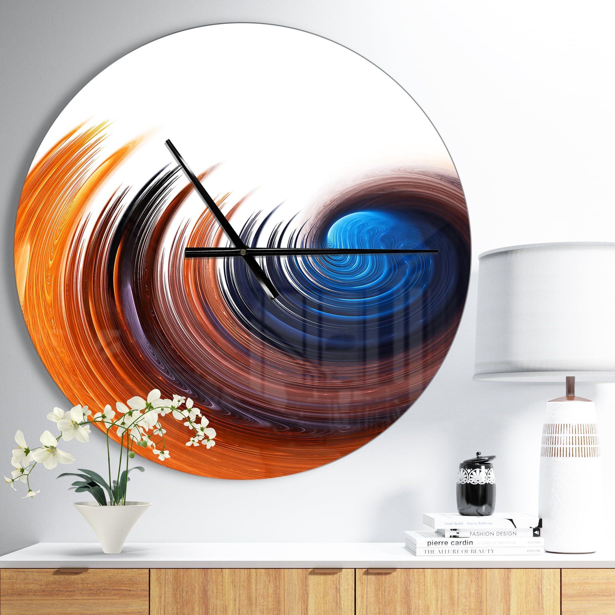 Designart 'Elegant Spiral Design ' Modern wall clock
