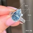 thumbnail image 3 of QQTDFG Fashion 925 Silver Ring Women Jewelry Cubic Zirconia Wedding Party Ring Sz 6-10-#1-10, 3 of 3