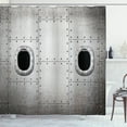 thumbnail image 1 of Ambesonne Vintage Airplane Shower Curtain, Windows Detail, 69"Wx75"L, Grey Black, 1 of 3